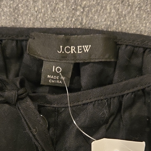 J. Crew Black Ruched Blouse - Picture 2 of 4